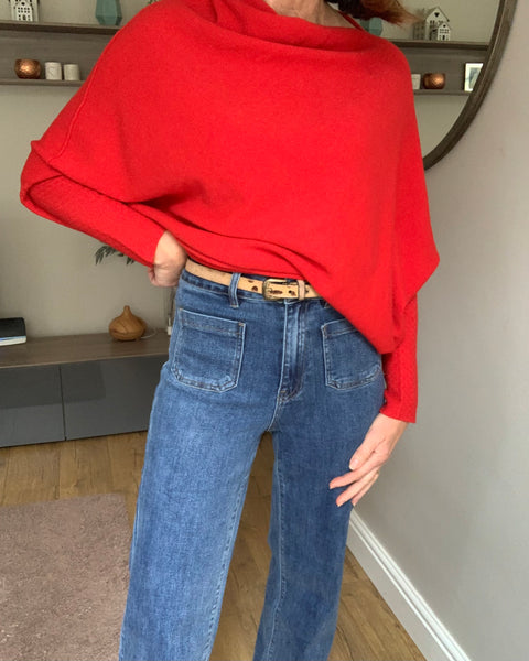 High Waisted Pocket Jeans