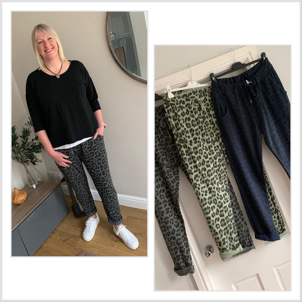 Hayley Leopard Jogger NEW LARGER SIZING ! 5 colours
