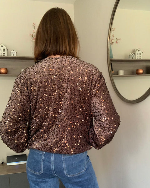 Sequin Bomber Jacket