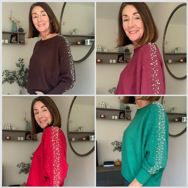 Embellished Sleeve Jumper