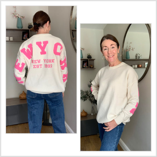 New York Slogan Sweater