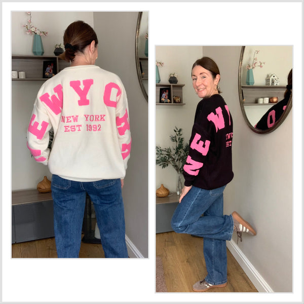 New York Slogan Sweater