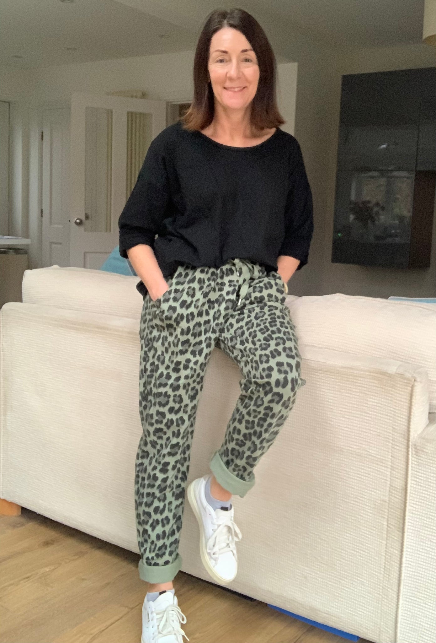 Hayley Leopard Jogger NEW LARGER SIZING ! 5 colours